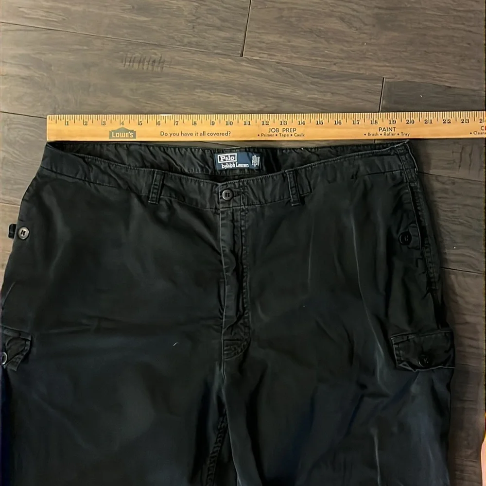 Polo Ralph Lauren Cargo Pants Mens Size 42x32 vintage black chino pockets